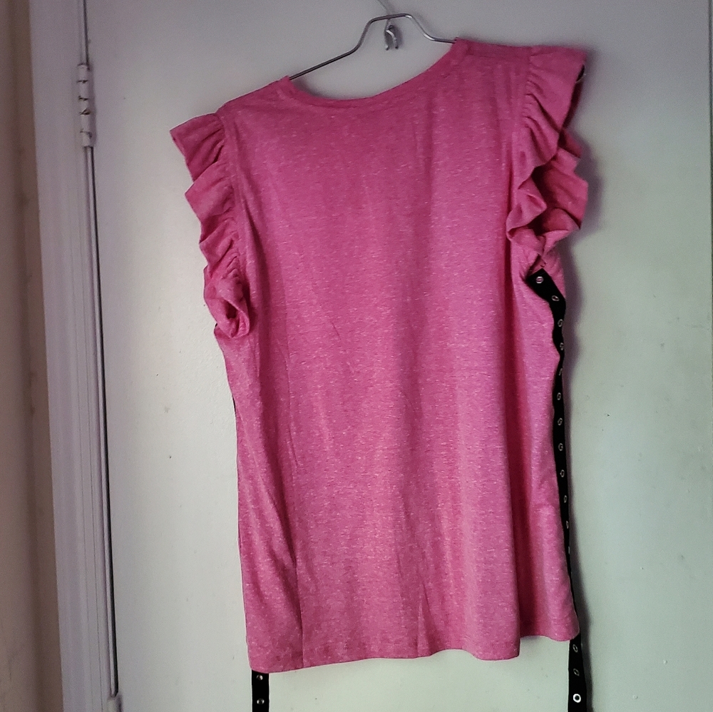 NWT! Hayden Womens Pink Short w/ Black Straps - Picture 8 of 8